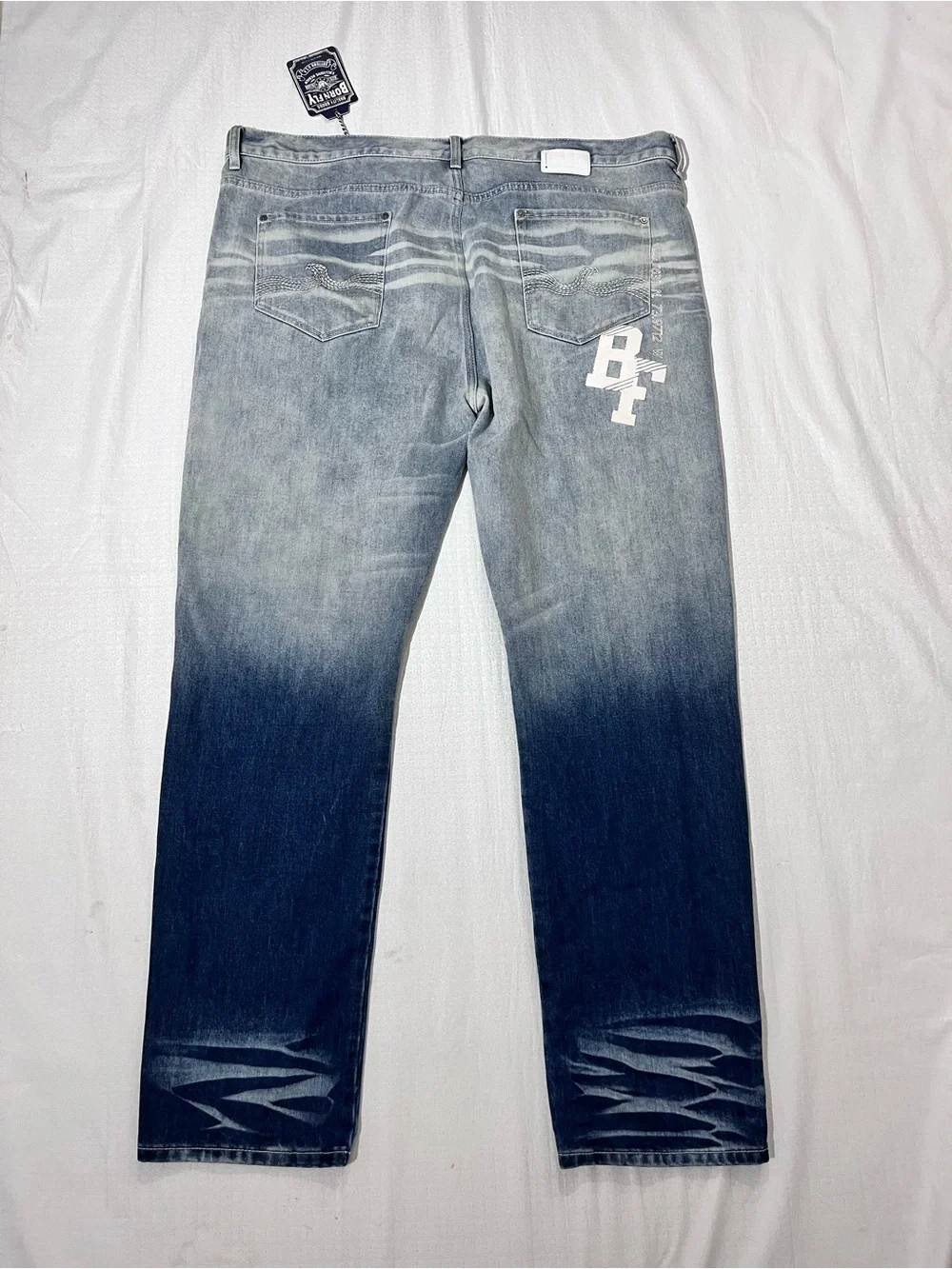 Born Fly Men’s Ombre Blue Straight Jeans size 46